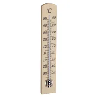 Analoge binnen thermometer beukenhout 